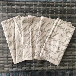 ✨ANNE DE SOLENE Brunch 4 Cotton Napkins Sage NWOT